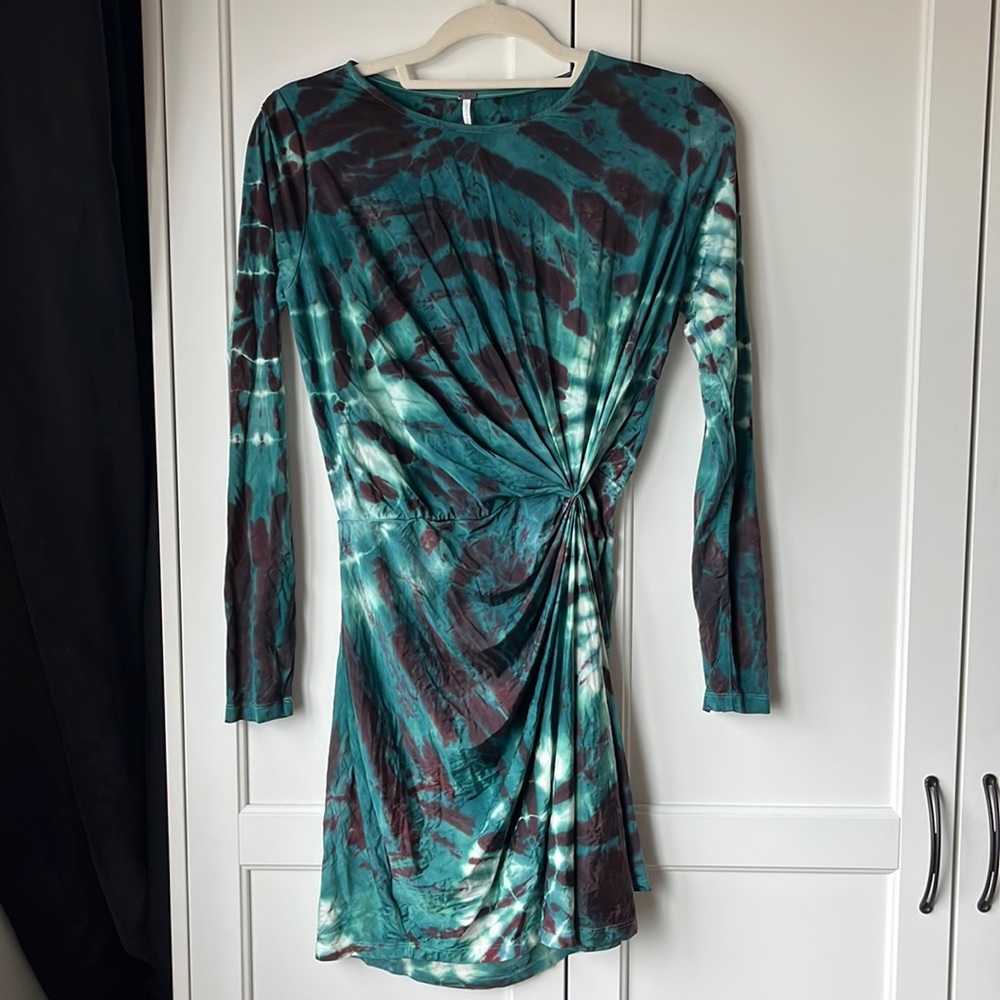 Young, Fabulous & Broke - Green Tiedye Mini Dress